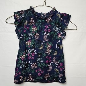 Peek Baby Emma Spring Floral Dress Navy 6-12 Months